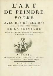 Cover of L'art de peindre by Claude-Henri Watelet