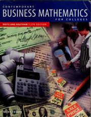 Front cover of Contemporary business mathematics for colleges 12E by James E. Deitz
