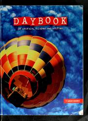 Front cover of Daybook of critical reading and writing by Laura Robb