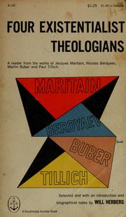 Cover of Four existentialist theologians by Will Herberg