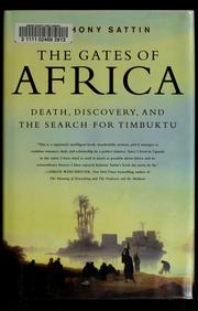 Front cover of The gates of Africa by Anthony Sattin