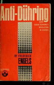 Front cover of Herr Eugen Dühring's revolution in science (anti-Dühring) by Friedrich Engels