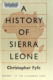 Front cover of A history of Sierra Leone by Christopher Fyfe