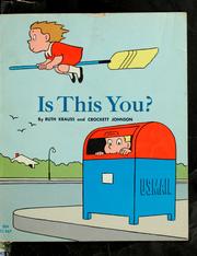 Cover of Is this you? by Ruth Krauss