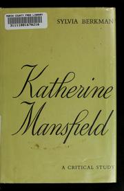 Cover of Katherine Mansfield by Sylvia Berkman