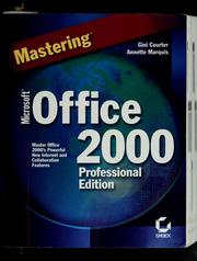 Front cover of Mastering Microsoft Office 2000 professional edition by Gini Courter