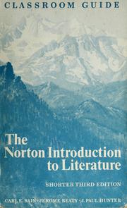 Front cover of The Norton introduction to literature by Carl E. Bain