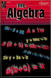 Cover of Pre-algebra by Mary Lee Vivian