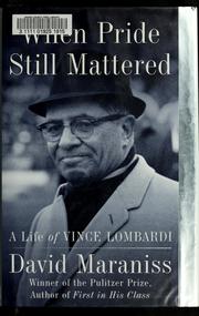Cover of When pride still mattered by David Maraniss