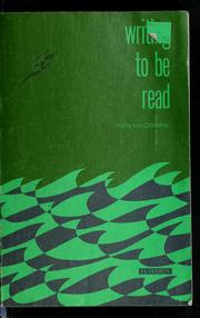 Cover of Writing to be read by Ken Macrorie