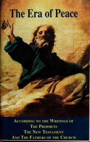 Front cover of The era of peace by Angelo Mazzarese