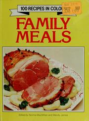 Front cover of Family meals by Norma MacMillan
