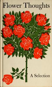 Cover of Flower thoughts by Louise Bachelder