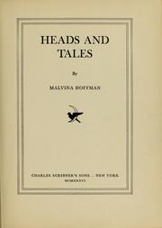 Cover of Heads and tales by Malvina Hoffman