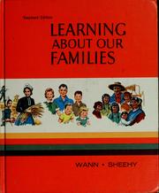 Cover of Learning about our families by Kenneth D. Wann