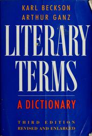 Cover of Literary terms by Karl Beckson