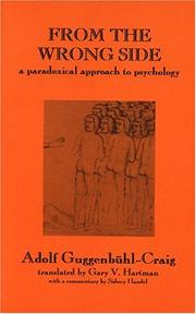 Cover of From the wrong side by Adolf Guggenbühl-Craig