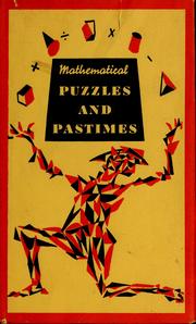 Front cover of Mathematical puzzles and pastimes by Philip Haber