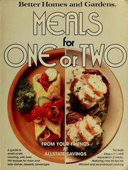 Cover of Meals for one or two by Better Homes and Gardens