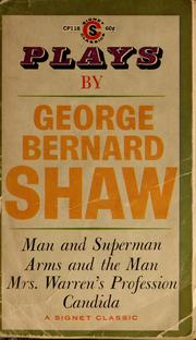 Front cover of Plays (Candida / Arms and the Man / Man and Superman / Mrs. Warren's Profession) by George Bernard Shaw
