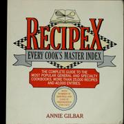 Cover of Recipex by Annie Gilbar