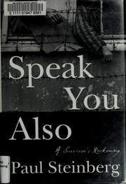 Cover of Speak you also by Paul Steinberg