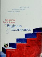 Cover of Statistical techniques in business & economics by Douglas A. Lind