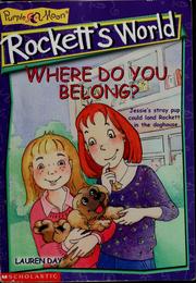 Front cover of Where do you belong? by Lauren Day