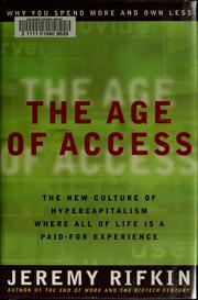 Cover of The age of access by Jeremy Rifkin
