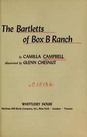 Front cover of The Bartletts of Box B Ranch by Camilla Campbell