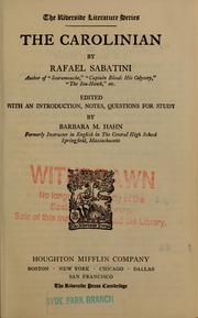 Cover of The Carolinian by Rafael Sabatini