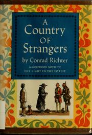 Front cover of A country of strangers by Conrad Richter