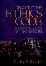 Cover of Decoding the ethics code by Celia B. Fisher