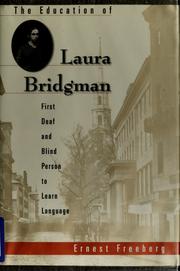 Front cover of The education of Laura Bridgman by Ernest Freeberg