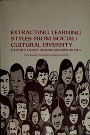Front cover of Extracting learning styles from social/cultural diversity by Lee Morris