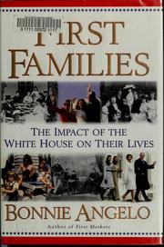 Front cover of First families by Bonnie Angelo