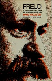 Cover of Freud and philosophy by Paul Ricœur