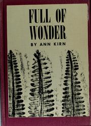 Front cover of Full of wonder by Ann Kirn