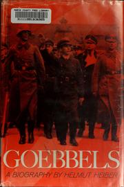 Cover of Goebbels by Helmut Heiber
