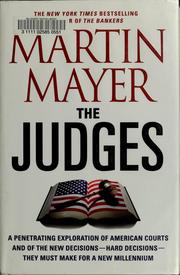 Front cover of The judges by Martin Mayer