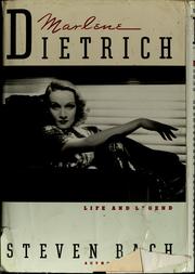 Cover of Marlene Dietrich by Steven Bach