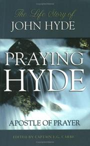 Cover of Praying Hyde by E. G. Carre
