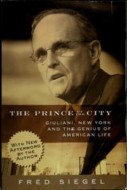 Front cover of The prince of the city by Fred Siegel