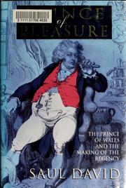 Front cover of The Prince of Pleasure by Saul David