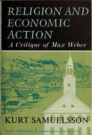 Cover of Religion and economic action by Kurt Samuelsson