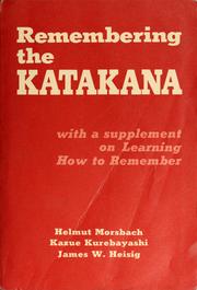 Cover of Remembering the Katakana by Helmut Morsbach