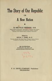 Front cover of The story of our republic by Melville Freeman