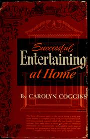 Front cover of Successful entertaining at home by Carolyn Coggins