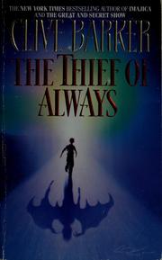 Front cover of Thief of Always-20.00 by Clive Barker