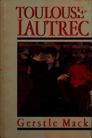 Cover of Toulouse-Lautrec by Gerstle Mack